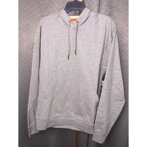 NWT Dickies Traeger Hoodie Sweatshirts Men's Heather Gray w/ Orange Logo Sz M‎